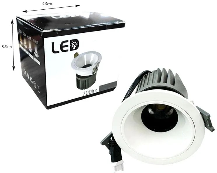 LED λάμπα σποτάκι ψυχρό φωτισμός 7W 6000K 85-265V 700lm- Spot Light