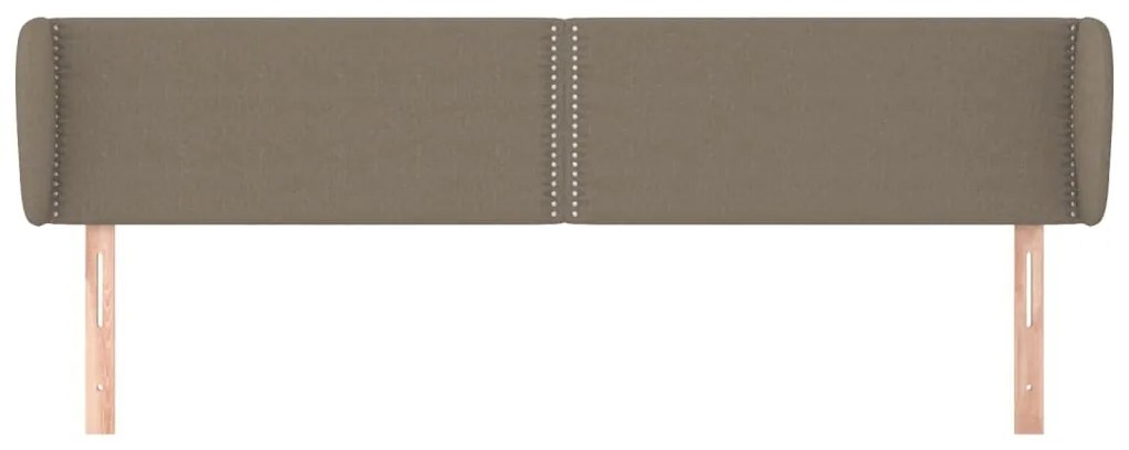vidaXL Κεφαλάρι με Πτερύγια Taupe 203 x 23 x 78/88 εκ. Υφασμάτινο