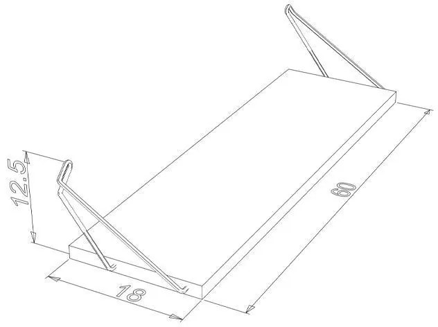 Τριπλό Ράφι τοίχου Rafael Fylliana Καρυδί 60x18x12.5 εκ. 60x18x12.5 εκ.