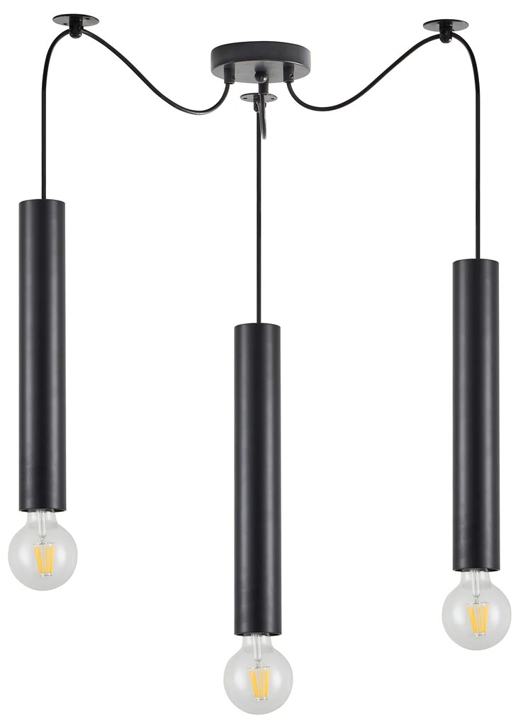 SE21-BL-5-BL3 ADEPT TUBE BLACK Black Pendant+