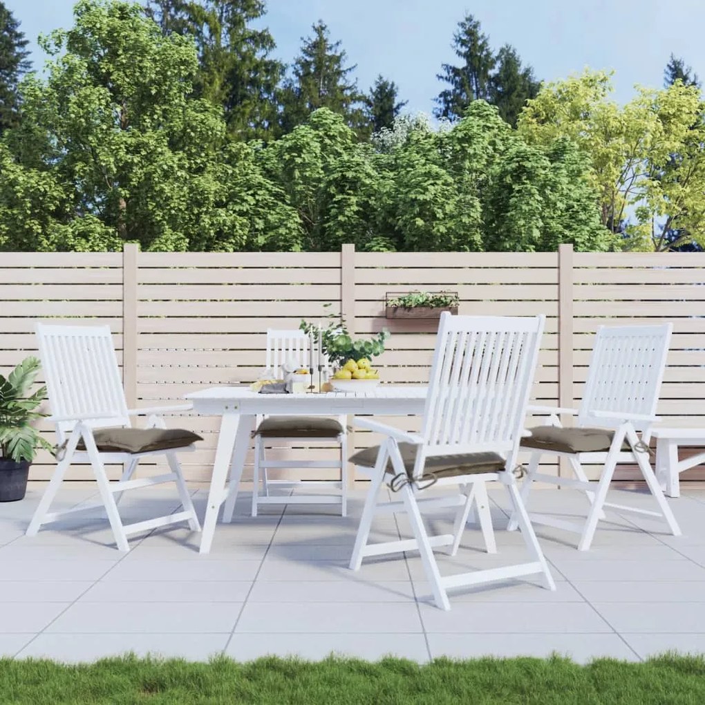 vidaXL Μαξιλάρια Καρέκλας Κήπου 4 τεμ. Taupe 50x50x7 εκ. Oxford Ύφασμα
