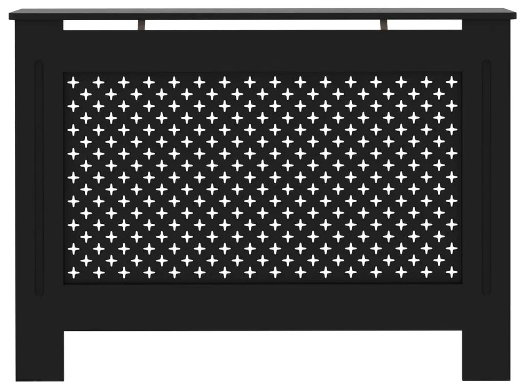 vidaXL Κάλυμμα Καλοριφέρ Μαύρο 112 x 19 x 81,5 εκ. από MDF