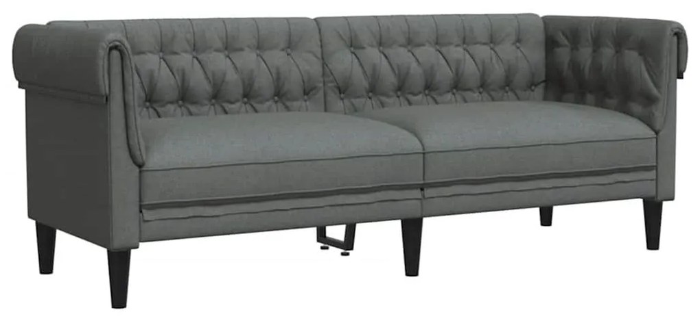 vidaXL Καναπές σαλονιού 3 pcs Σκούρο Γκρι ύφασμα