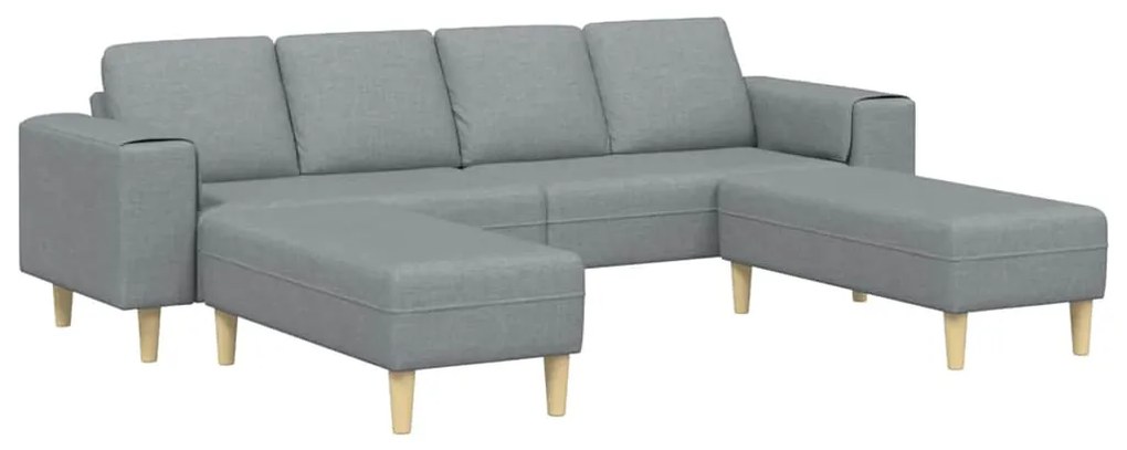 vidaXL Σετ Καναπέ 3 pcs Ανοιχτό γκρι ύφασμα