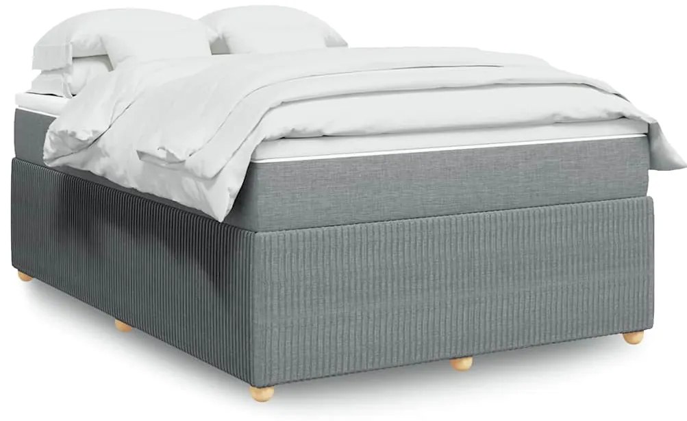 vidaXL Κρεβάτι Boxspring με Στρώμα Αν. Πράσινο 160x200εκ Υφασμάτινο