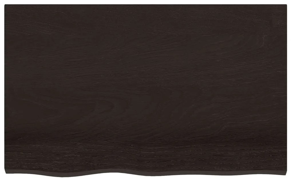 vidaXL Πάγκος Μπάνιου Σκούρο Καφέ 80x50x(2-4) εκ. Επεξεργ. Μασίφ Ξύλο