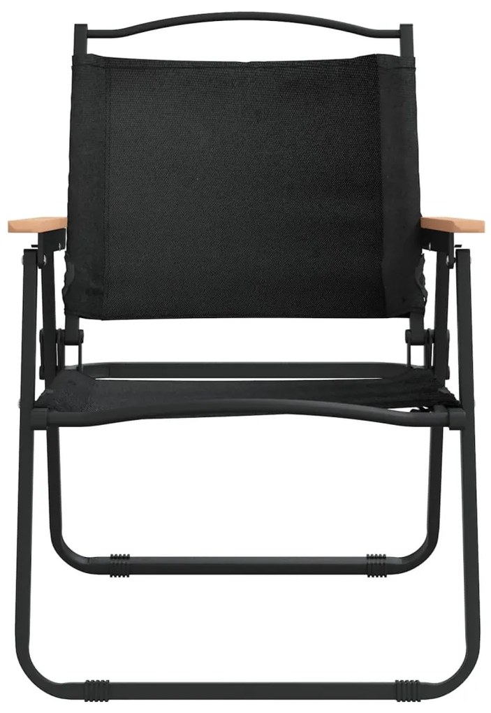 vidaXL Καρέκλες Κάμπινγκ 2 τεμ. Μαύρες 54 x 55 x 78 εκ. Ύφασμα Oxford