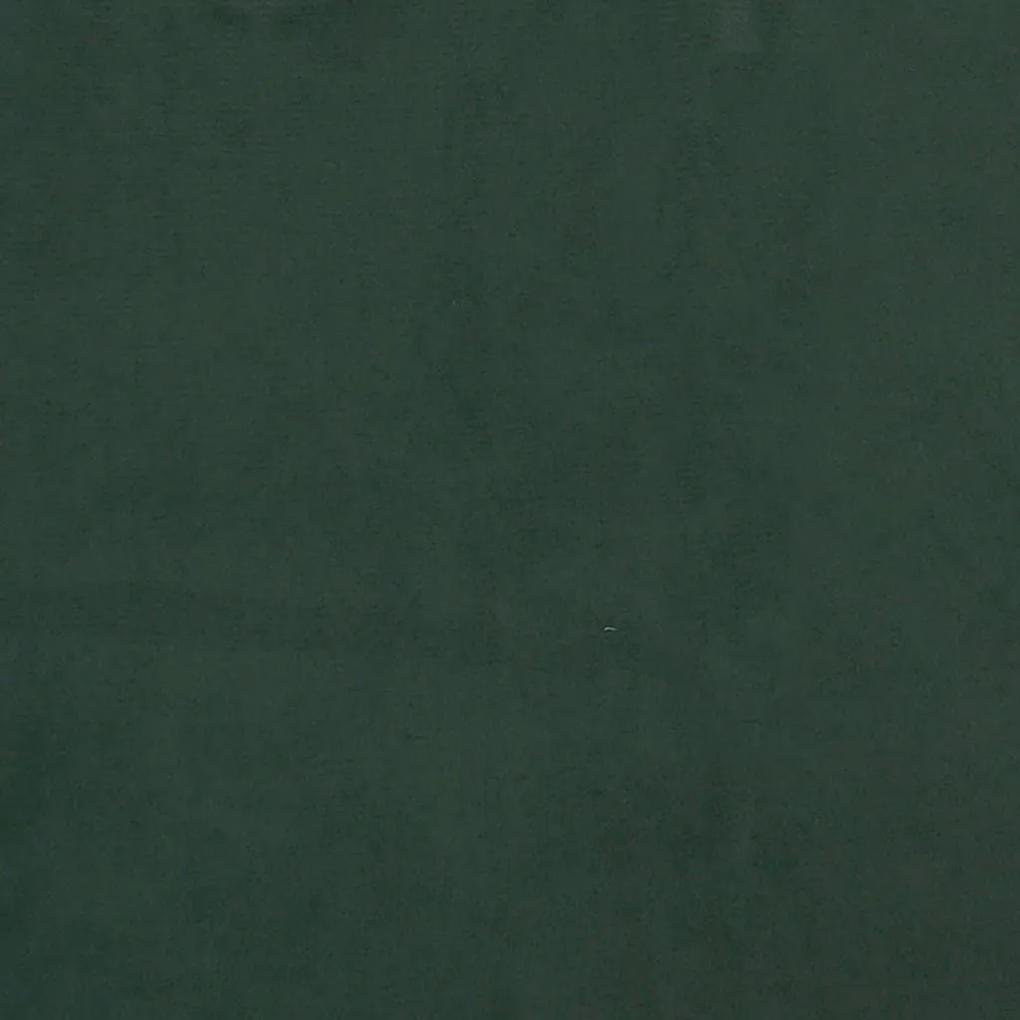 Πλαίσιο Κρεβατιού με Κεφαλάρι Σκ. Πράσινο 90x200 εκ. Βελούδινο - Πράσινο