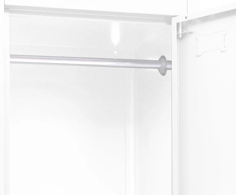 vidaXL Φοριαμός Λευκός 38 x 45 x 180 εκ. Ατσάλινος