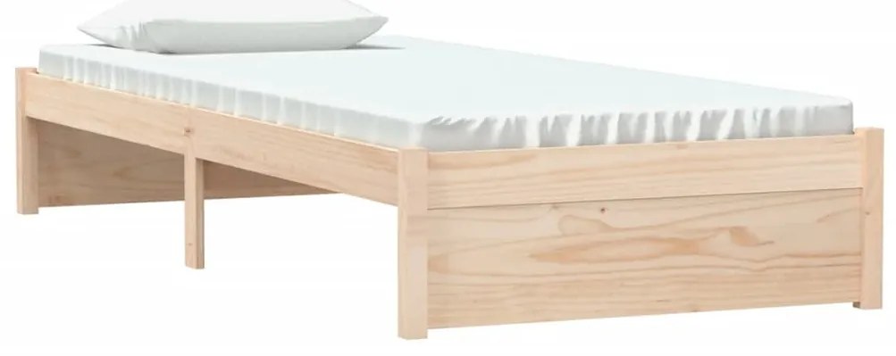 vidaXL Πλαίσιο Κρεβατιού 75 x 190 εκ. από Μασίφ Ξύλο Small Single