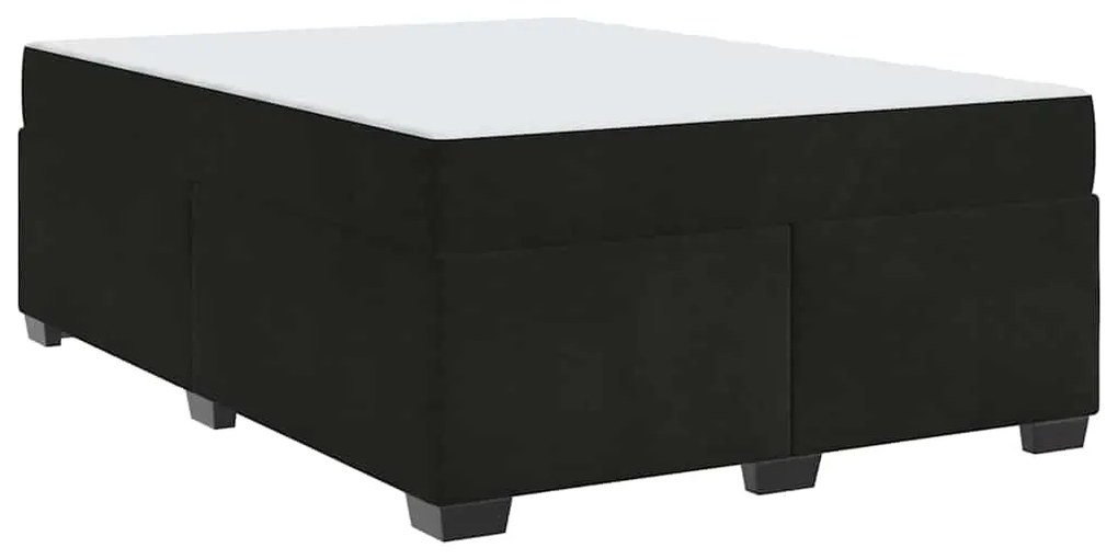 vidaXL Σκελετός κρεβατιού με στρώμα Άλλο Μαύρο 160 x 200 cm Βελούδο