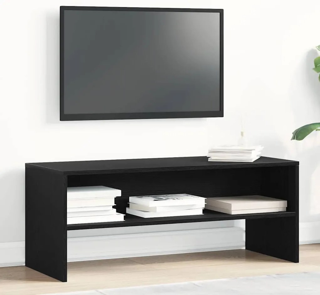 ντουλάπι τηλεόρασης vidaXL Μαύρη δρυς 100x40x40 cm Κατασκευασμένο ξύλο