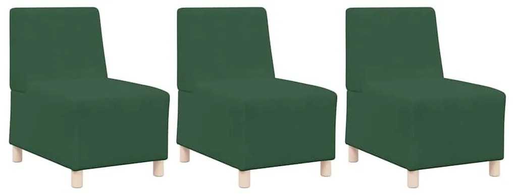 vidaXL Μοναδικός Καναπές χωρίς Χερούλια 3 pcs Πράσινο της Ζούγκλας