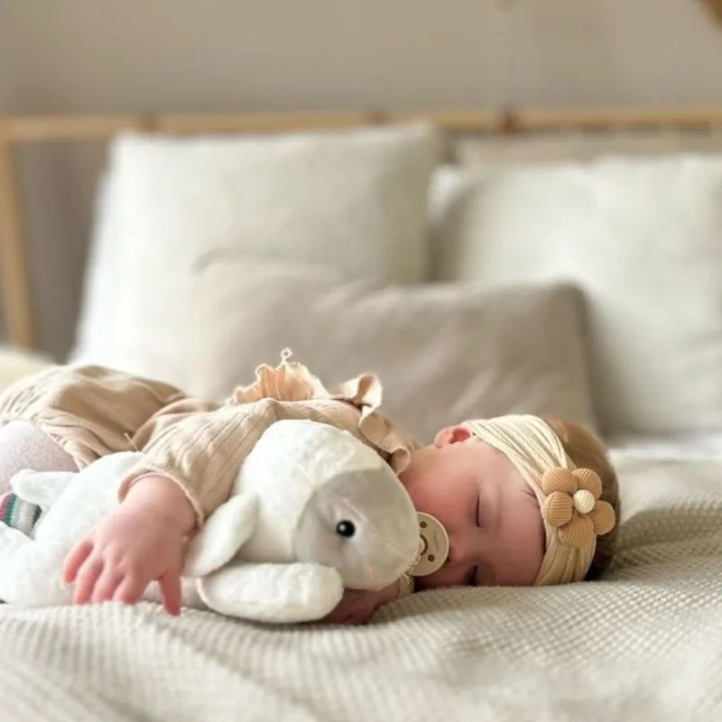 LIZ Προβατάκι Νανουρίσματος ZAZU με Χτύπους Καρδιάς και Λευκούς Ήχους