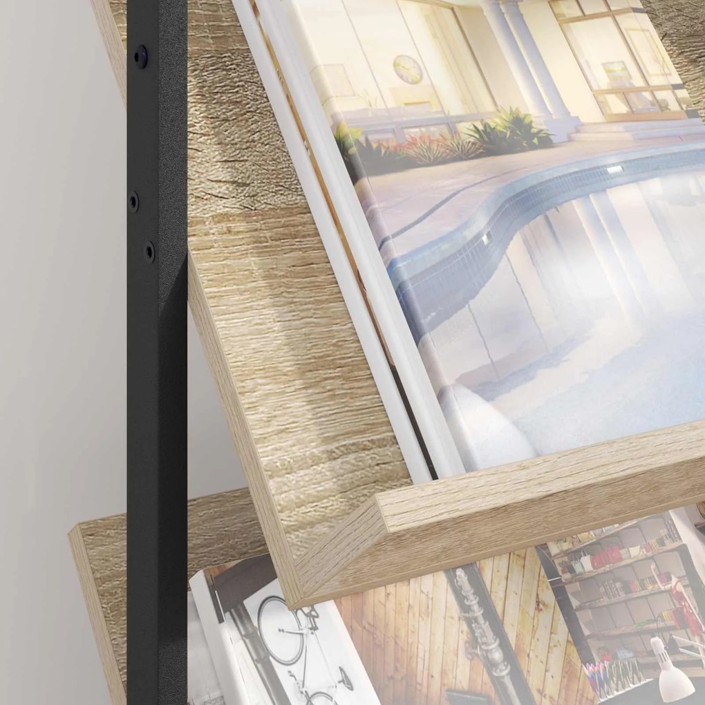 vidaXL Ράφι Περιοδικών με ράφι Δρύς Sonoma 68 x 40 x 123.5 εκ.