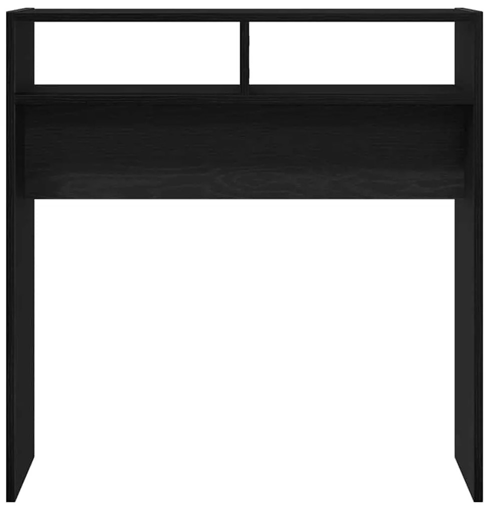 vidaXL Τραπέζι κονσόλας Μαύρη δρυς 78 x 30 x 80 εκ. Επεξεργασμένο ξύλο