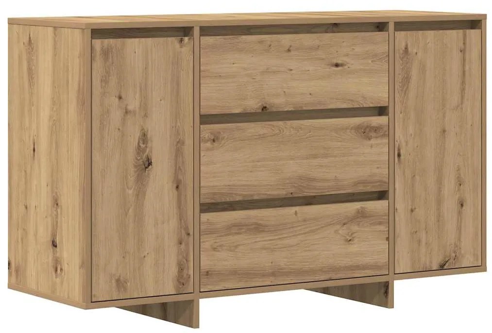 vidaXL Πλαϊνό γραφείο με συρτάρι artisan δρυς 120 x 41 x 75 εκ.