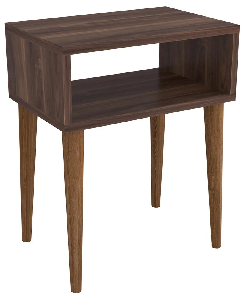 Κομοδίνο ArteLibre GANIRU Καρυδί Μοριοσανίδα/Ξύλο 45x30x60cm-14870126