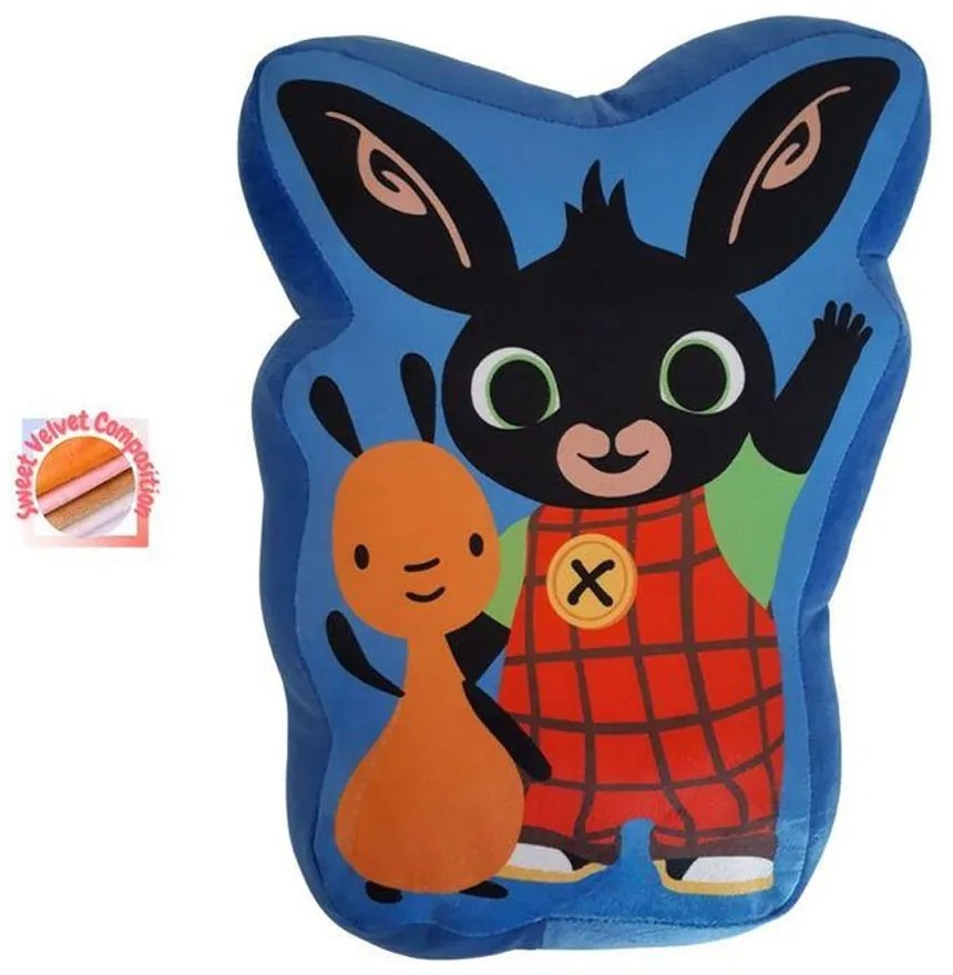 Μαξιλάρι Διακοσμητικό Παιδικό 3D (Με Γέμιση) Acamar Films Bing 207 35cm Blue DimCol Velboa