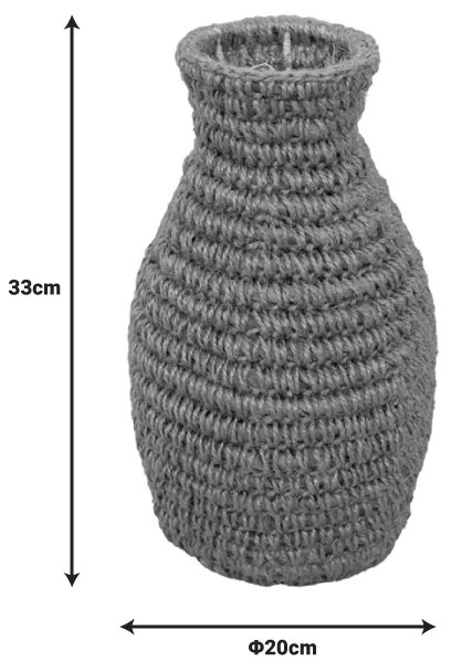 ΒΑΖΟ AGELEN I INART SISAL ΣΕ ΦΥΣΙΚΗ ΑΠΟΧΡΩΣΗ Φ20X33ΕΚ