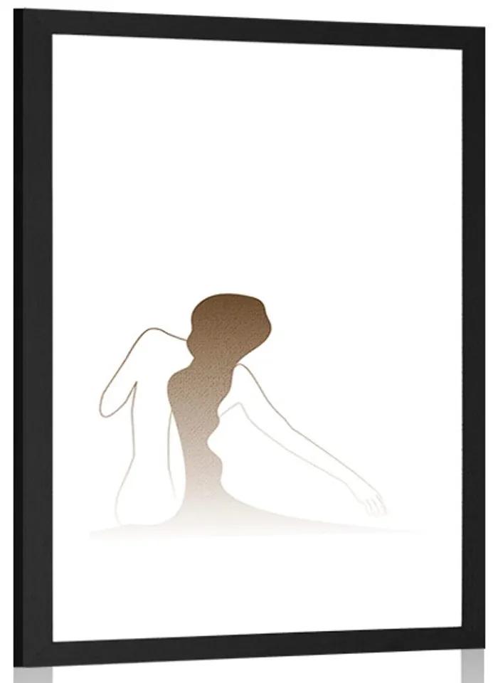 Αφίσα με πασπαρτού Το μυστικό του γυναικείου σώματος - 60x90 white