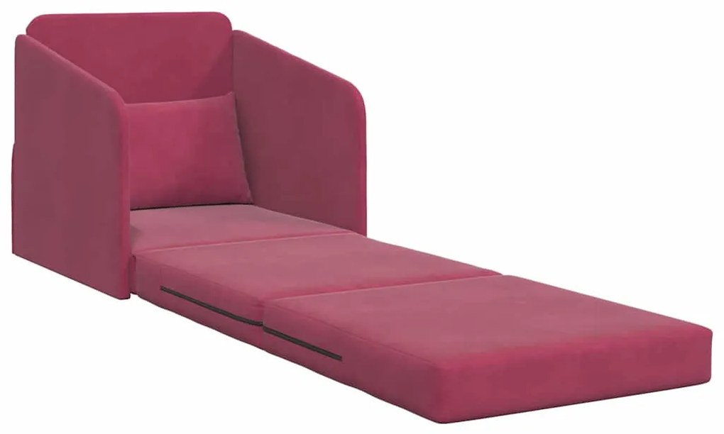 vidaXL Κρεβάτι καναπές Κόκκινο 65 x 80 x 83 εκ. Βελούδο