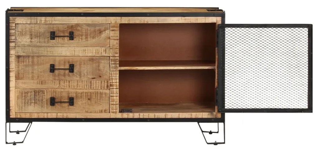 vidaXL Ντουλάπι με Συρτάρια 100x31x60 εκ Μασίφ Ακατέργαστο Ξύλο Μάνγκο