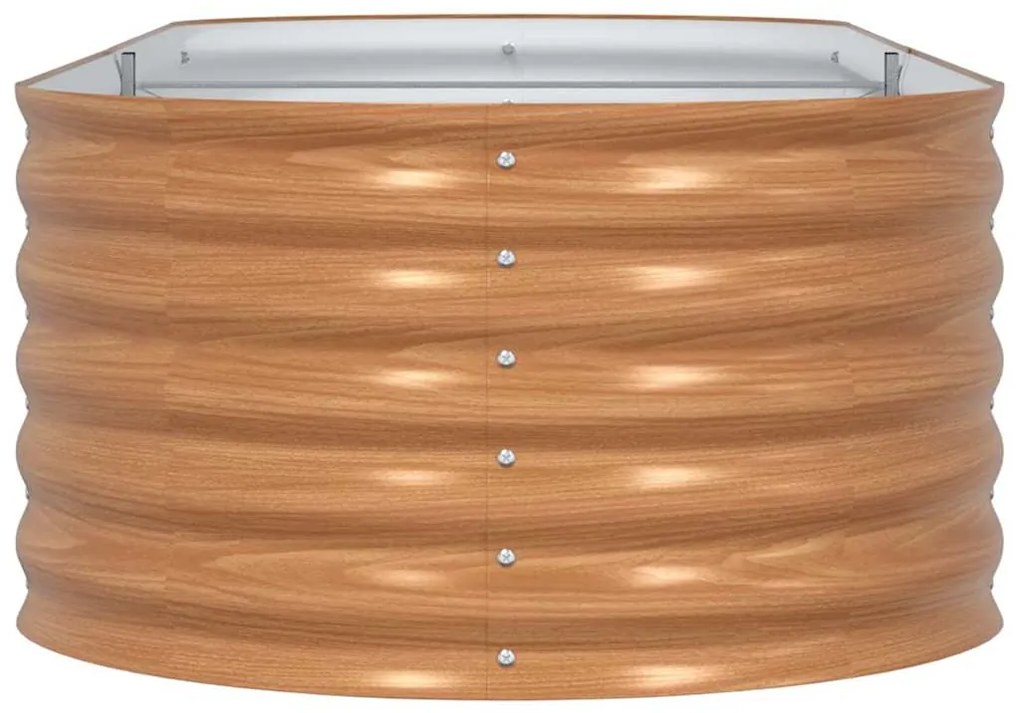 vidaXL Υπερυψωμένη Ζαρντινιέρα Καφέ 240 x 80 x 44 cm Ατσάλι