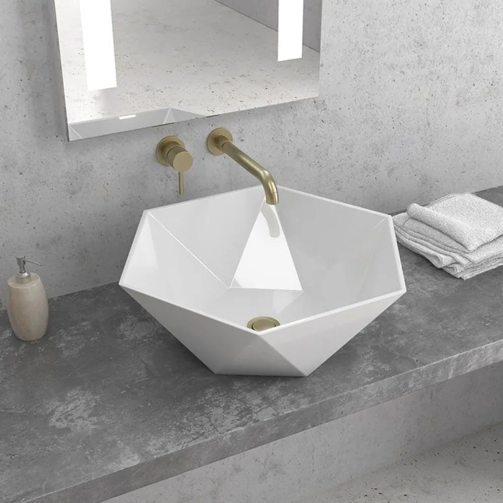 Νιπτήρας Επικαθήμενος LT 1140 45x45x17cm White Karag Πορσελάνη