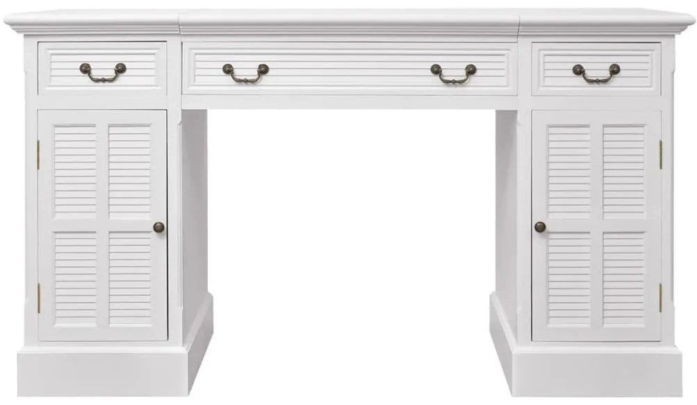 vidaXL Γραφείο Δύο Όψεων Λευκό 140 x 48 x 80 εκ.