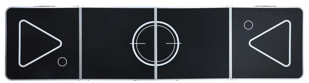 vidaXL Τραπέζι Beer Pong Πτυσσόμενο Μαύρο 240 εκ.