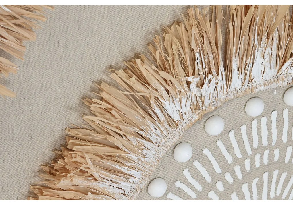 Καμβάς Home ESPRIT Μπεζ Φυσικό Boho 122 x 4,5 x 62 cm (x2)