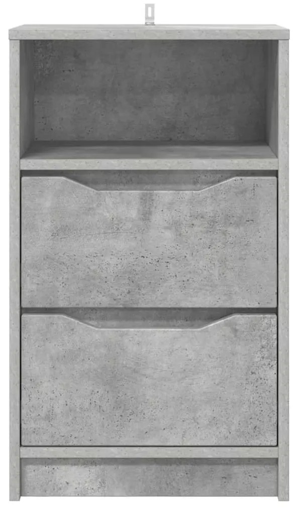 vidaXL Κομοδίνο Σκυρόδεμα Γκρι 40 x 30 x 467 εκ Επεξεργασμένο ξύλο