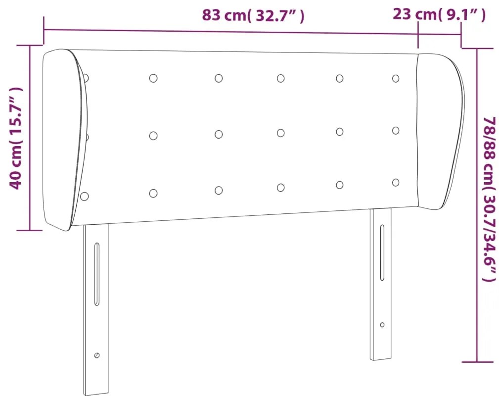 Κεφαλάρι με Πτερύγια Σκούρο Πράσινο 83x23x78/88 εκ. Βελούδινο 3117611