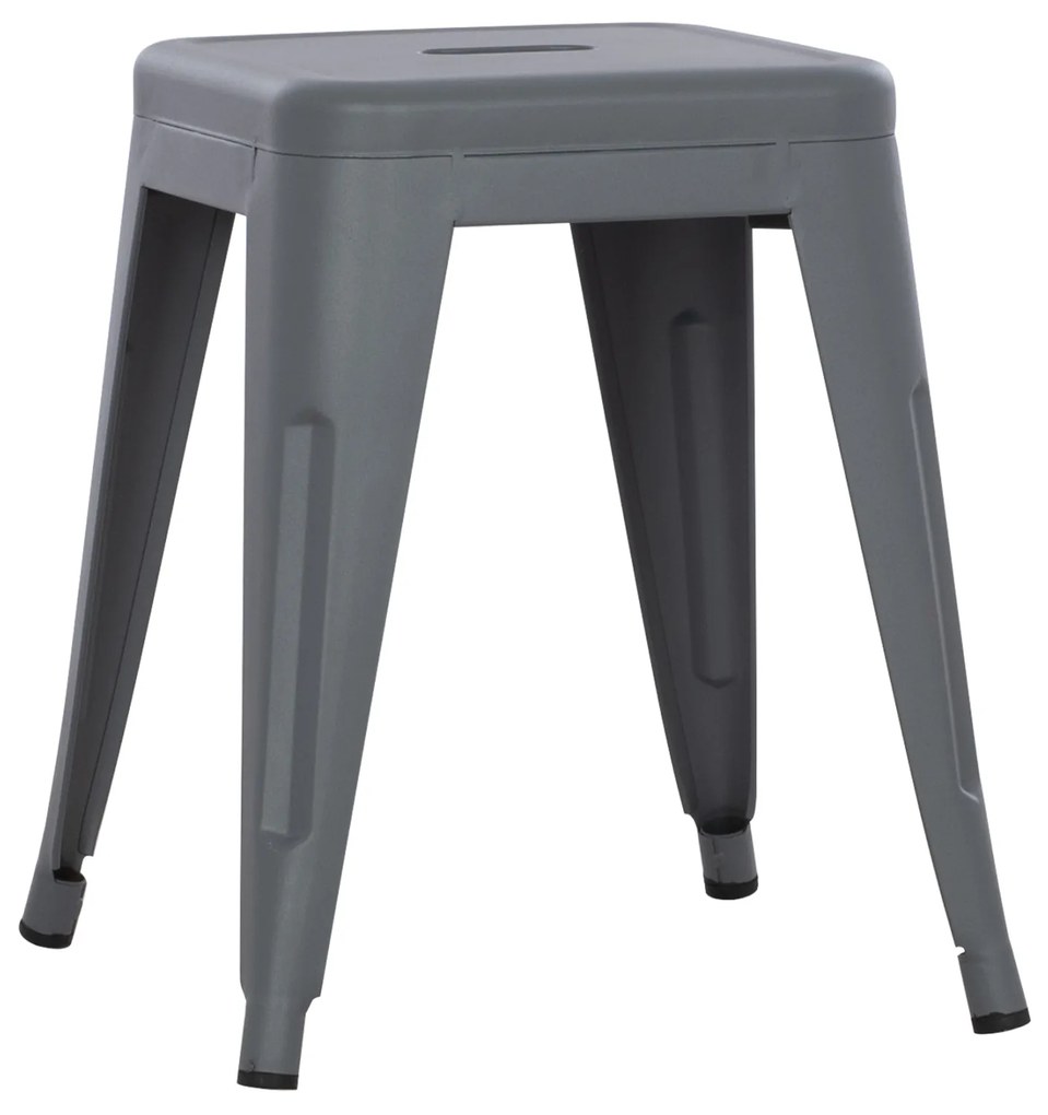 ΣΚΑΜΠΟ ΜΕΤΑΛΛΙΚΟ MELITA HM0096.50 ΣΕ ΓΚΡΙ ΜΑΤ ΧΡΩΜΑ 39x39x46Υεκ. (1 Τεμμάχια)