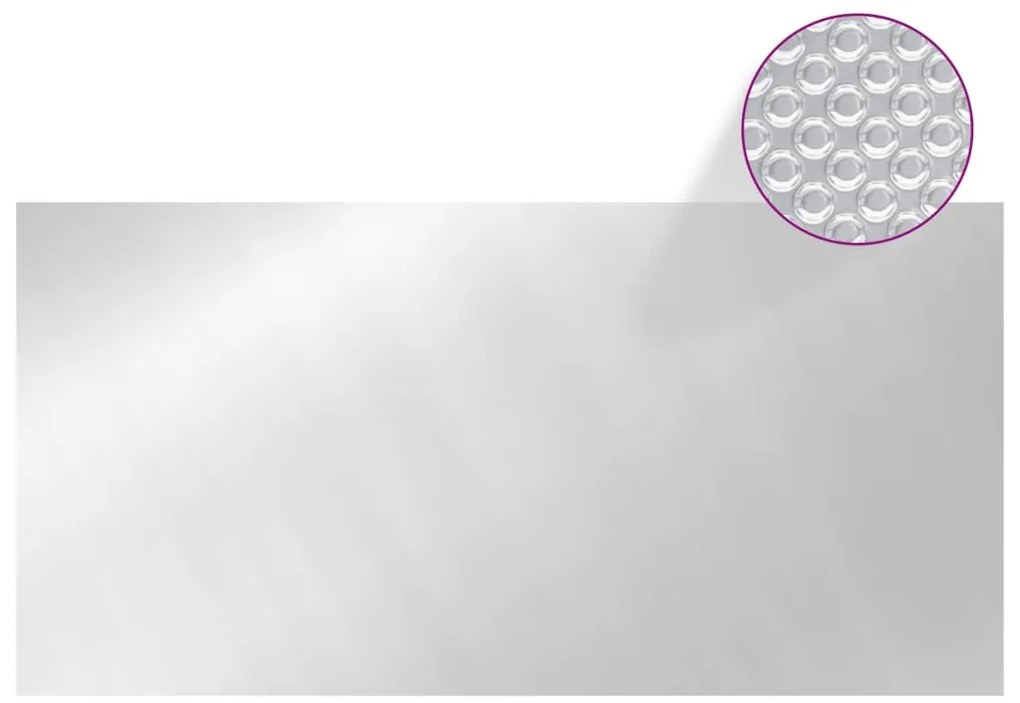 vidaXL Κάλυμμα Πισίνας Ασημί 600x300 εκ. από Πολυαιθυλένιο