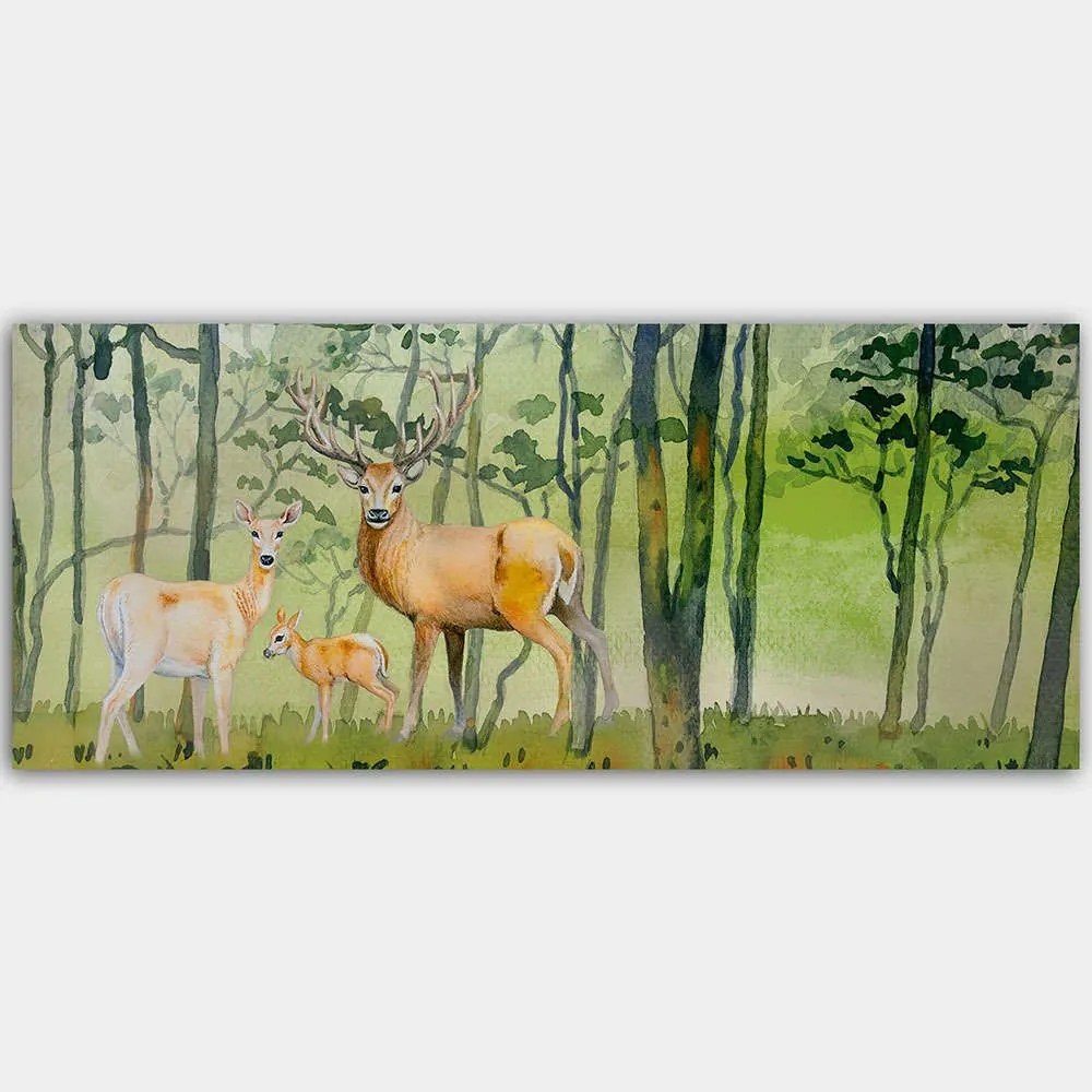 Πίνακας Καμβάς 451ERN1129 120x50cm Multi Wallity Οριζόντιοι Ξύλο, Καμβάς