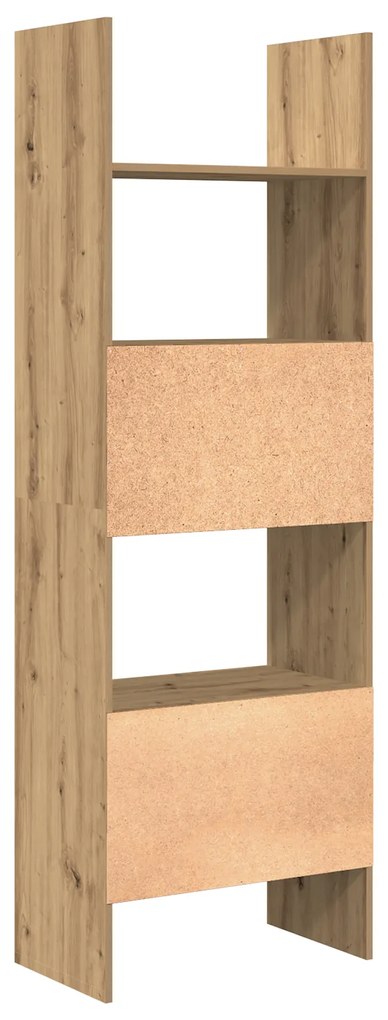 vidaXL Βιβλιοθήκη artisan δρυς 60 x 35 x 180 εκατοστά