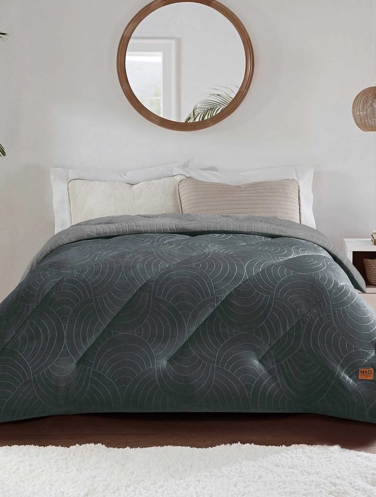 Κουβερτοπάπλωμα NOCTURE ANTHRACITE Ανθρακί Κουβερτοπάπλωμα μονό: 160 x 220 εκ. MADI