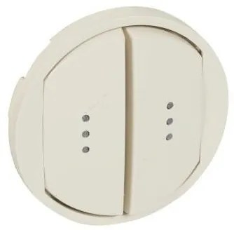 Πλακίδιο Διπλού Φωτεινού Διακόπτη Ivory Celiane 066211 Legrand-66211-Ivory 066211