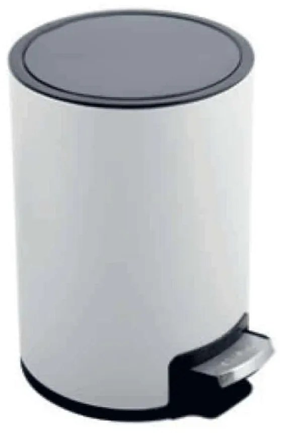 Κάδος Απορριμμάτων Μεταλλικός Riku 5Lt 05394.001 25x20x30cm White Metal