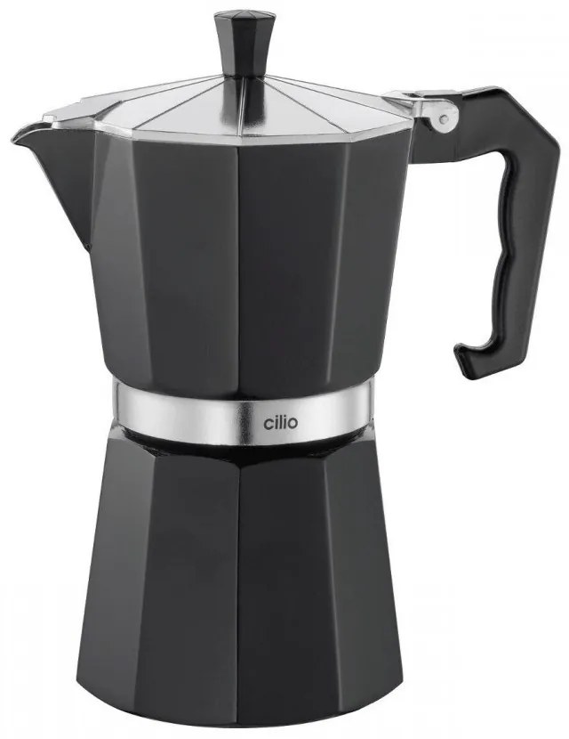 Καφετιέρα Espresso Classico 321326 9x20cm 6cups Black Cilio Αλουμίνιο