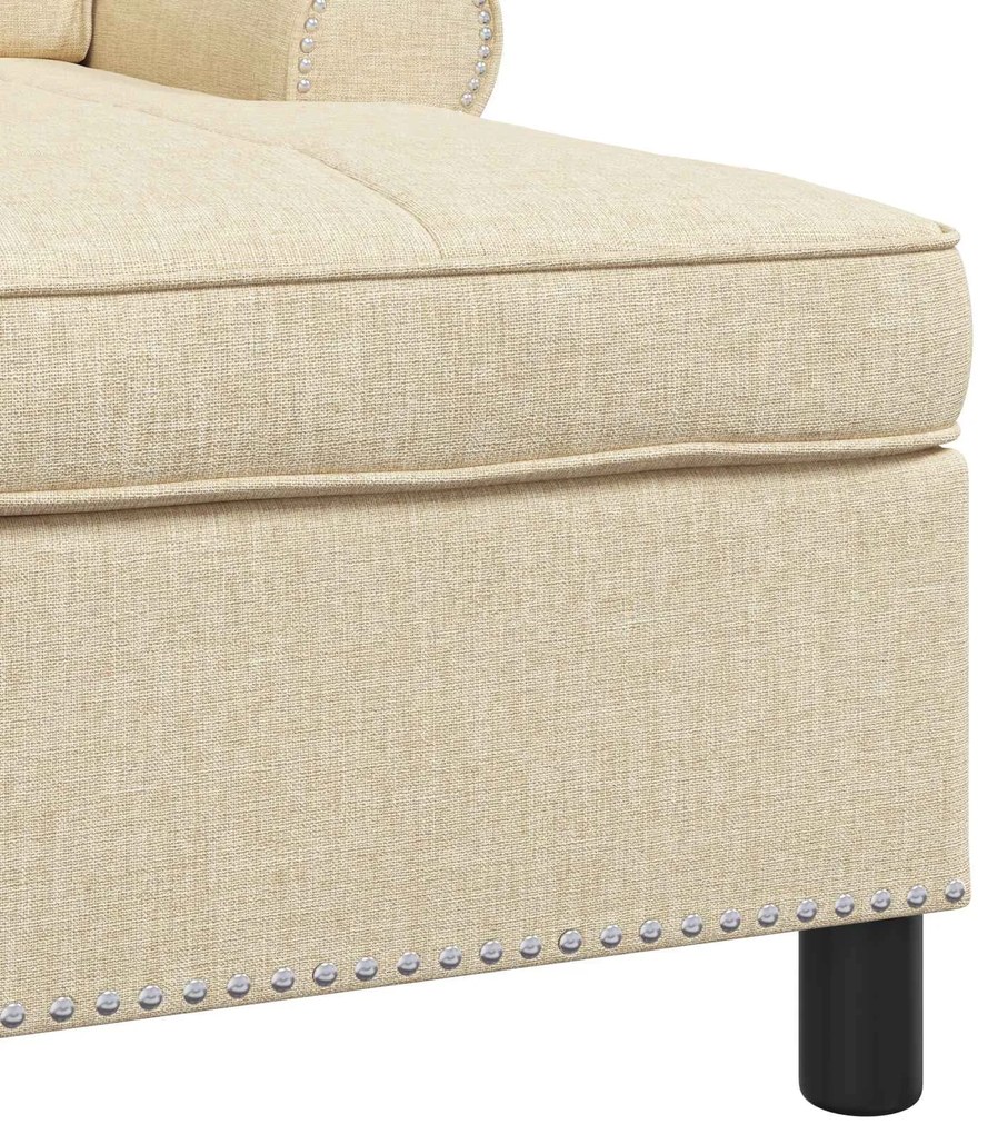 vidaXL Χαλάρωση με μαξιλάρι Κρεμ 91 x 157 x 91 εκ. ύφασμα