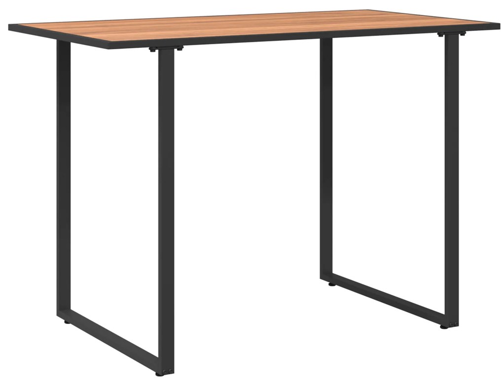 vidaXL Τραπέζι Κήπου Καφέ 100x55x70 εκ DPC και Ατσάλι
