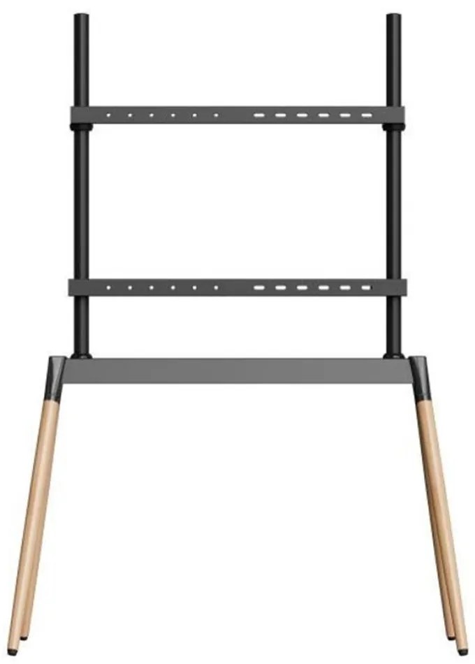 GEMBIRD TV FLOOR STAND 55'-86' BLACK/WOOD MAX VESA 600x400