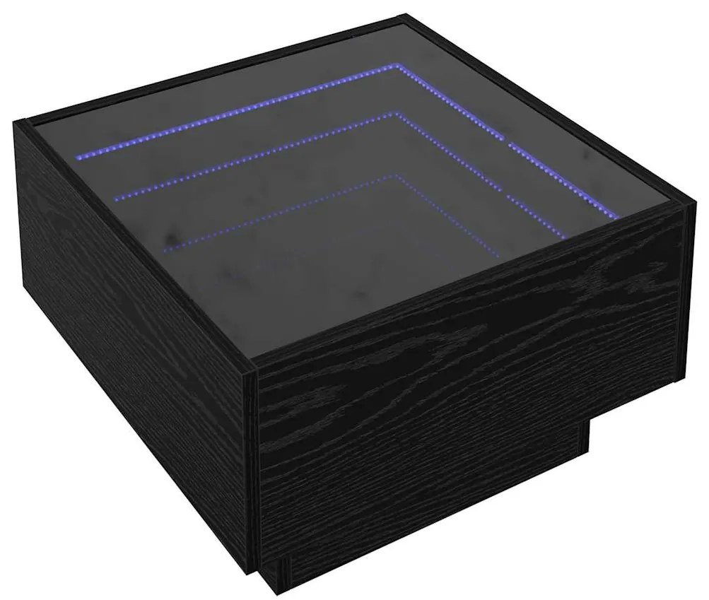 vidaXL Τραπεζάκι σαλονιού Μαύρη δρυς 50 x 50 x 30 εκ