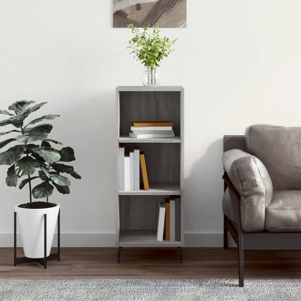 vidaXL Ντουλάπι Γκρι sonoma 34,5x32,5x90εκ. από Επεξεργασμένο Ξύλο