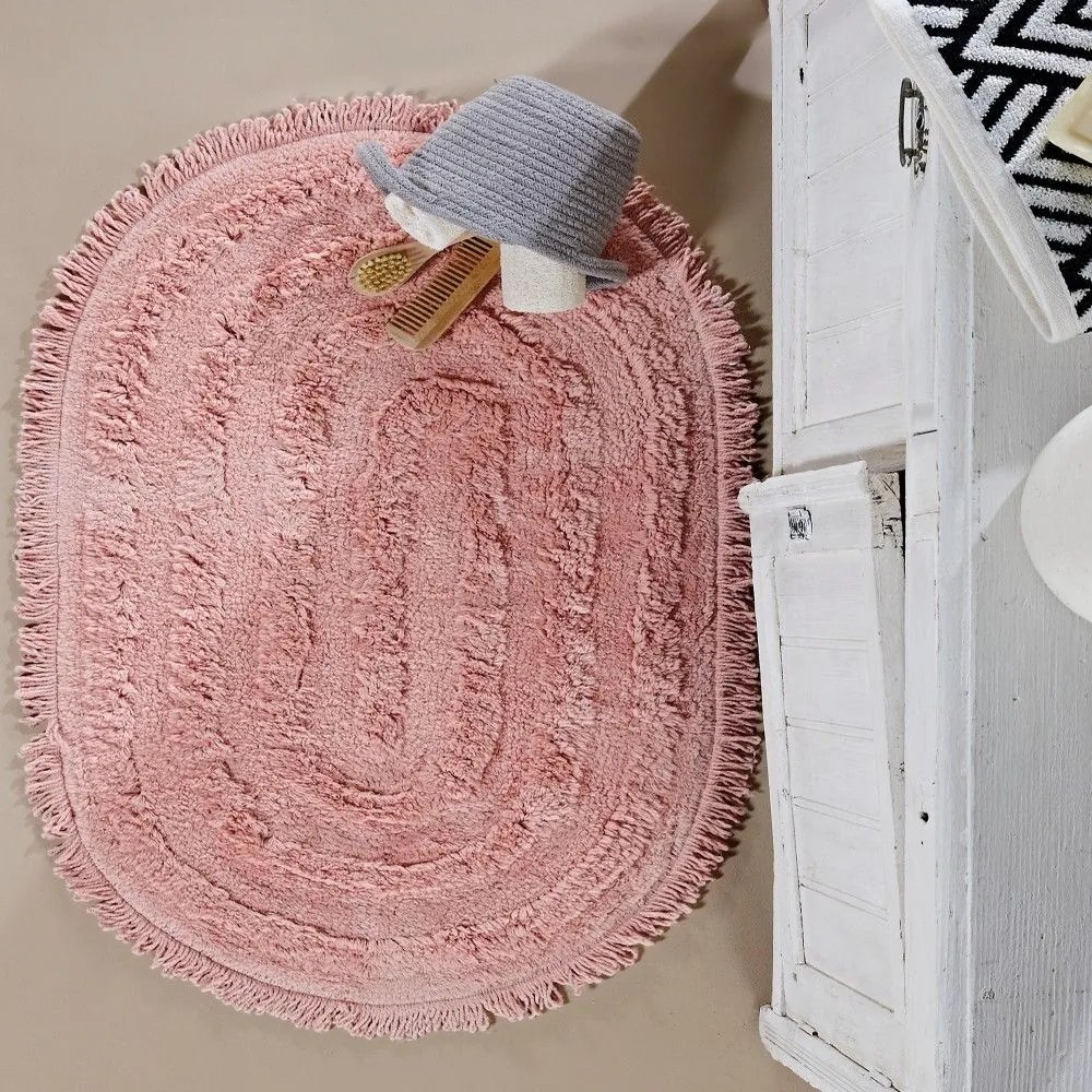 Πατάκι Μπάνιου Ronan 14 Salmon Pink Kentia 70Χ110 100% Βαμβάκι