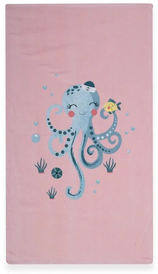 Πετσέτα Θαλάσσης Παιδική Sweet Octapus Peach Nef-Nef Homeware Θαλάσσης 70x120cm 100% Βαμβάκι