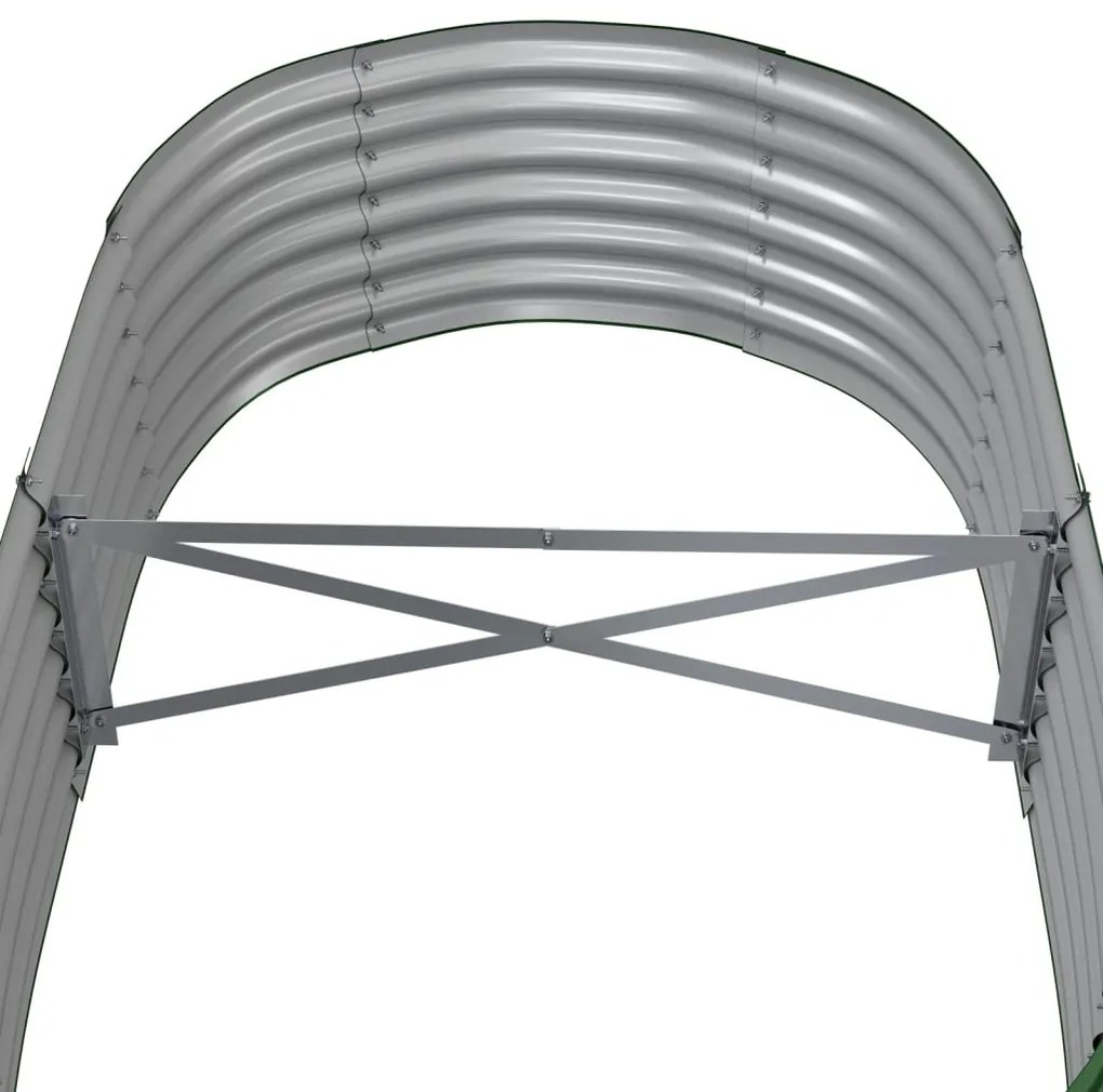 vidaXL Ζαρντινιέρα Πράσινη 152x80x36 εκ Γαλβανισμένος χάλυβας